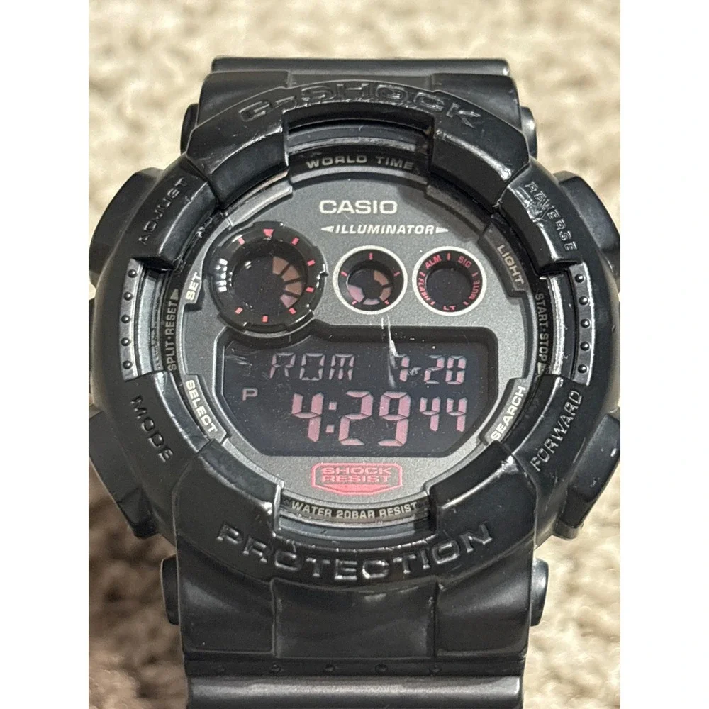Casio G-Shock GD-120MB Military Black Digital Watch Matte Resin Shock Resist